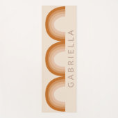 抽象芸術ボホデザートレインボーテラコッタモノグラム ヨガマット (正面)