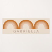 抽象芸術ボホデザートレインボーテラコッタモノグラム ヨガマット (正面(横))