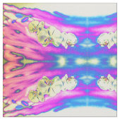 抽象芸術ボホピンク青紫オーキッドアート ファブリック (クローズアップ)