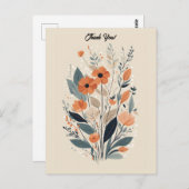 抽象芸術ボホフローラありがとう ポストカード (正面/裏面)