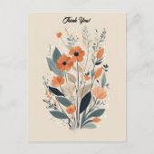 抽象芸術ボホフローラありがとう ポストカード (正面)