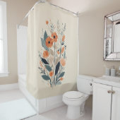 抽象芸術ボホフローラ シャワーカーテン (インサイチュ)
