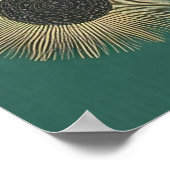 抽象芸術ボホミニマリスト幾何学太陽ウォールアート ポスター (角)