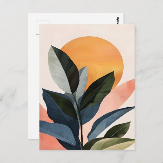 抽象芸術ボホモダンクリップアート印刷可能バンドル – ポストカード (正面/裏面)