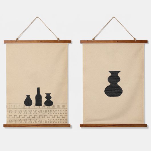 抽象芸術ボホヴァース 吊り下げ型タペストリー (ダブル)