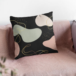 抽象芸術ボホ幾何オーガニック図形パターン クッション