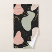 抽象芸術ボホ幾何オーガニック図形パターン バスタオルセット (ハンドタオル)