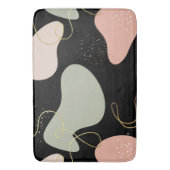 抽象芸術ボホ幾何オーガニック図形パターン バスマット (正面縦)