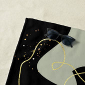 抽象芸術ボホ幾何オーガニック図形パターン ビーチタオル (インサイチュ)