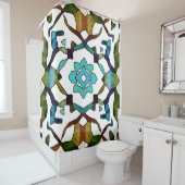 抽象芸術ボホ幾何学デザイン304 シャワーカーテン (インサイチュ)
