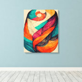 抽象芸術ボホ絵を描シェイプの絵を描キャンバスウォールアート キャンバスプリント (インサイチュ (ウッドフロア))