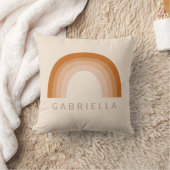 抽象芸術ボホ70sレインボーテラコッタパーソナライズされた クッション (ブランケット)