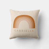 抽象芸術ボホ70sレインボーテラコッタパーソナライズされた クッション (裏面)