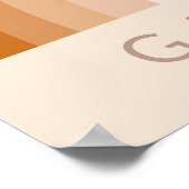 抽象芸術ボホ70sレインボーテラコッタパーソナライズされた ポスター (角)