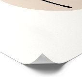 抽象芸術ボミニマルホスタイルデザインリーフボタニカル ポスター (角)