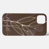 抽象芸術ボモダンホフローラプラントアートデコールブラウン Case-Mate iPhoneケース (裏面 (横))