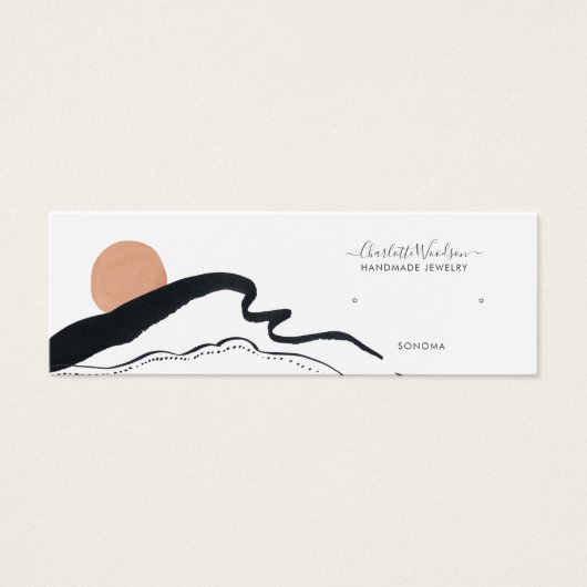 抽象芸術ボージュエリーイヤリング表示カード (正面)