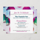 抽象芸術ボーホウォーター色ピンク結婚色の情報 エンクロージャーカード (正面/裏面)