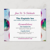 抽象芸術ボーホウォーター色ピンク結婚色の情報 エンクロージャーカード (正面)