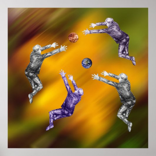 抽象芸術ボール戦ポスター ポスター (正面)