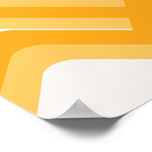 抽象芸術ボーレトロ風景 ポスター (角)