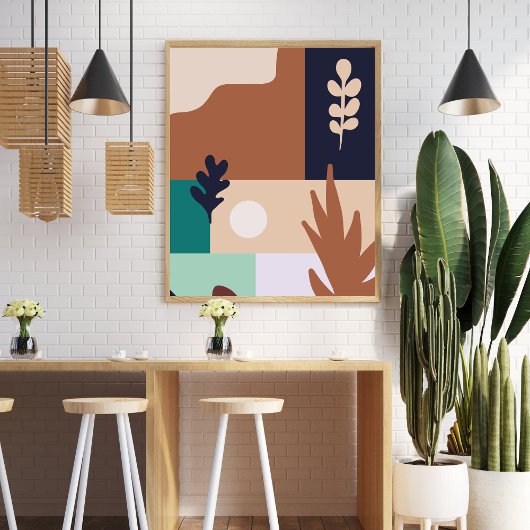 抽象芸術ボー自然風景 ポスター