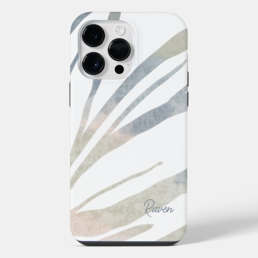 抽象芸術ボー葉ホーの名前 iPhoneケース (裏面)