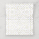 抽象芸術ボー金ゴールドアーチ結婚ズ プレイスカード (内部開封)