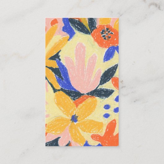 抽象芸術ボ結婚タニカルおもしろいQRコードRSVPカード 名刺 (裏面)