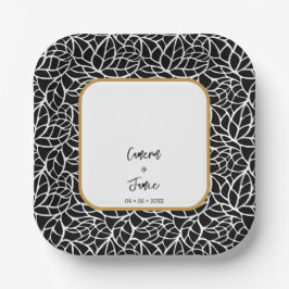 抽象芸術ボ結婚タニックテーマ ペーパープレート