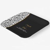 抽象芸術ボ葉タニック縁どス ペーパープレート (傾斜あり)