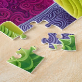 抽象芸術ポット型サボテン ジグソーパズル (側面)