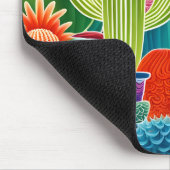 抽象芸術ポット型サボテン マウスパッド (コーナー)