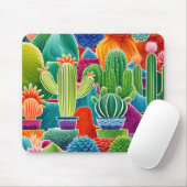 抽象芸術ポット型サボテン マウスパッド (マウス)