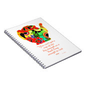 抽象芸術ポップ・アートのティーポットC.S.ルイス茶と書籍引用文 ノートブック (右側)