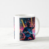 抽象芸術ポップ・アートのミュージカル楽器 コーヒーマグカップ (正面右)