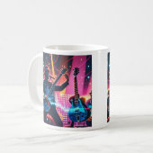 抽象芸術ポップ・アートのミュージカル楽器 コーヒーマグカップ (正面左)