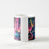 抽象芸術ポップ・アートのミュージカル楽器 コーヒーマグカップ (中央)