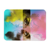 抽象芸術ポップ・アートのレトロアート、フォトマグネット マグネット (横)