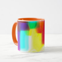 抽象芸術ポパートプライマリクラシックレインボーMUG, 11oz