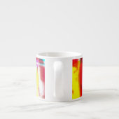 抽象芸術ポパートプライマリレインボースペシャリティマグ エスプレッソカップ (裏面)