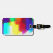 抽象芸術ポパートプライマリレインボーラゲージタグ ラゲッジタグ (正面横)