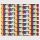 抽象芸術ポパートプライマリレインボーラッピング紙 ラッピングペーパー (フラット)