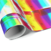 抽象芸術ポパートプライマリレインボーラッピング紙 ラッピングペーパー (ロールコーナー)