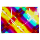 抽象芸術ポパートプライマリレインボー抱き枕 ラージペーパーバッグ (正面)