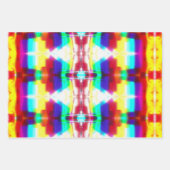 抽象芸術ポパートレインボーラッピングフラットシートセット ラッピングペーパーシート (正面2)