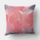 抽象芸術ポピーシックな水の色オン赤面 クッション (裏面)