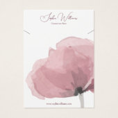 抽象芸術ポピーネックレスジュエリーディスプレイカード (正面)