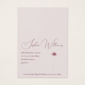 抽象芸術ポピーネックレスジュエリーディスプレイカード (裏面)