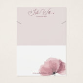 抽象芸術ポピーネックレスジュエリーディスプレイカード (正面)